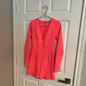 Neon pink romper